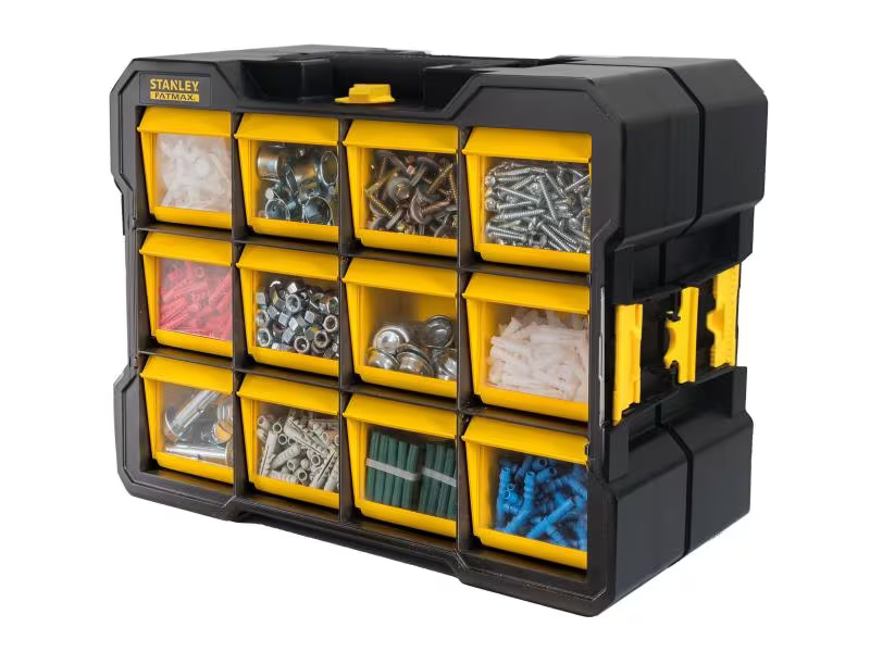 Stanley Fatmax Organizer Flip Bin Fatmax Pro 12 Fächer, leer, Produkttyp: Sortimentskasten, Anzahl Fächer: 12 ×