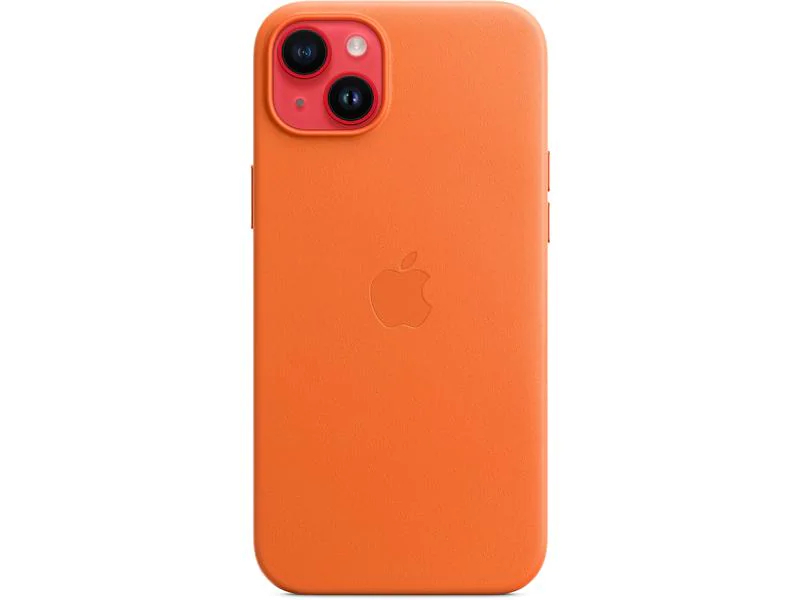 Apple Back Cover Leather Case mit MagSafe iPhone 14 Plus Orange