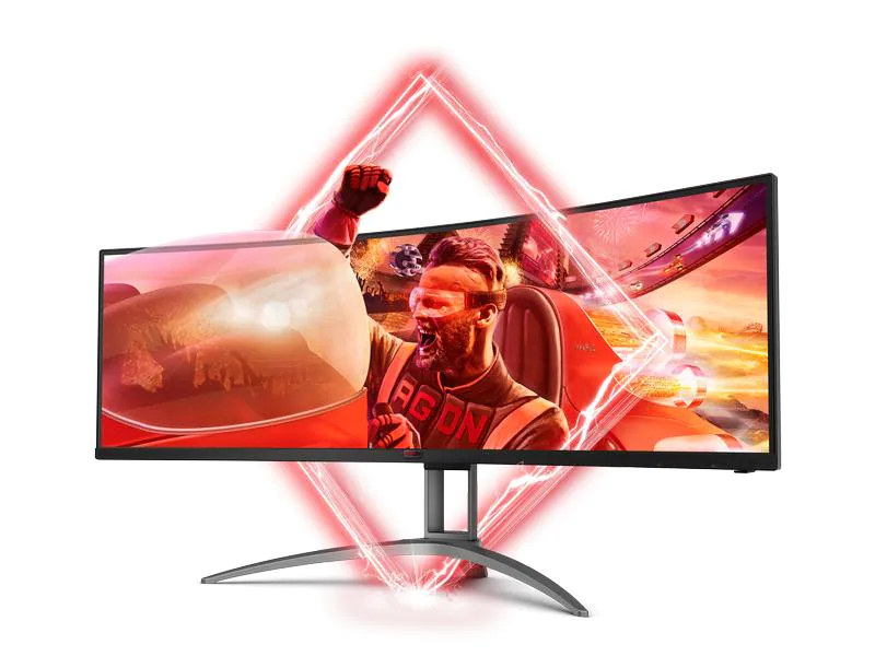 49" VA Curved Gaming Monitor, 5120 x 1440 165Hz, 1x Displayport, 3x HDMI, 3x USB 3.2, USB-C, 4ms, Speakers, 100mm höhenverstellbar