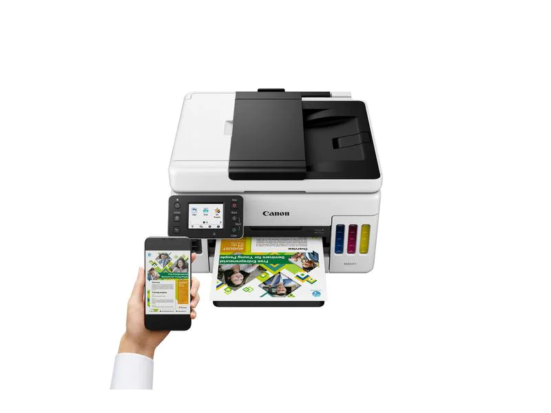 Canon Multifunktionsdrucker MAXIFY GX6050, Druckertyp: Farbig, Drucktechnik: Tintenstrahl, Total Fassungsvermögen Papierzuführungen: 350 Seiten, Mobildruck: Ja, Anzahl Papierzuführungen (maximal): 2, Druckgeschwindigkeit (farbig): 15.5 ppm