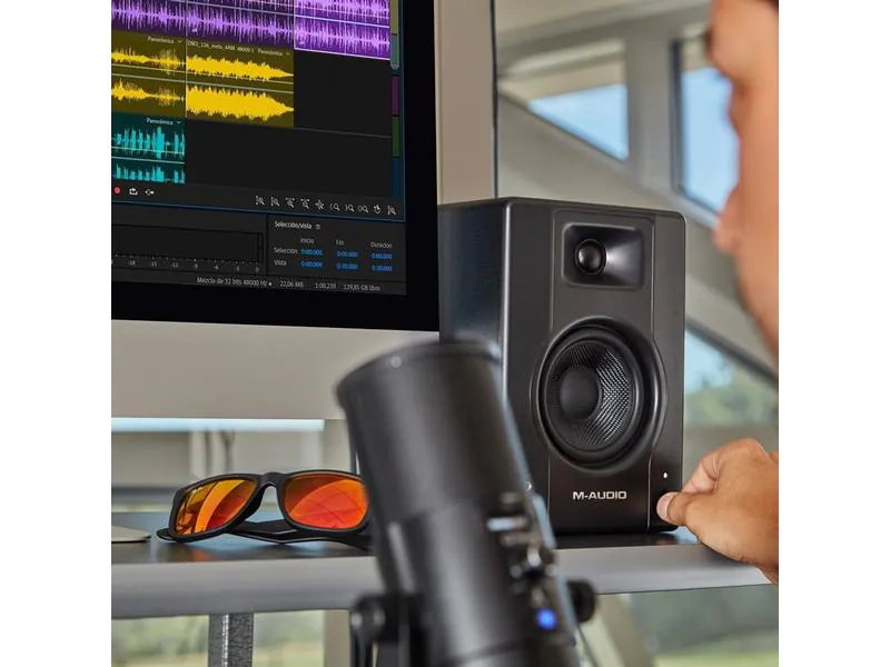 M-Audio Studiomonitore BX3 Paar, Monitor Typ: Multimedia / Desktop, Lautsprecher Wege: 2-Wege, Lautsprecher Kategorie: Aktiv