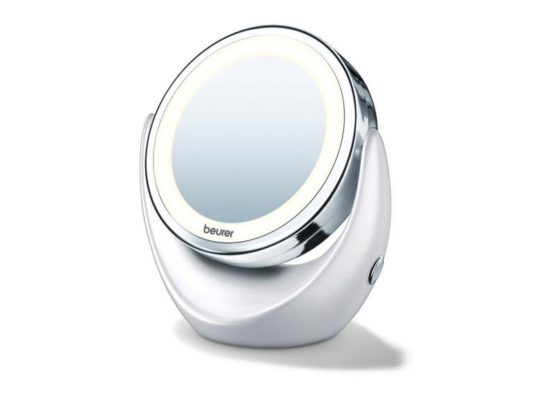 Beurer Kosmetikspiegel BS49 Silber, Beleuchtung, Vergrösserung: 5 ×, Farbe: Silber, Form: Rund
