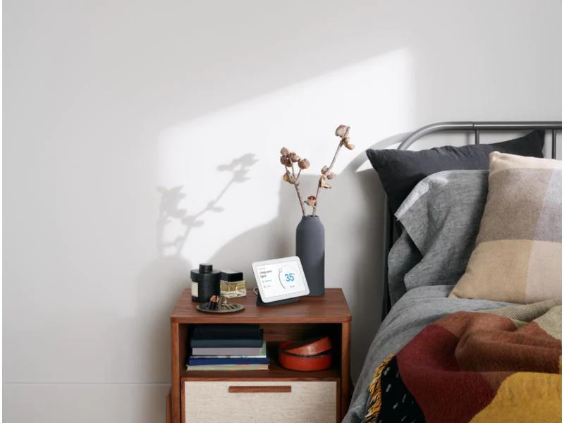 Google Nest Hub 2 Carbon, Stromversorgung: Netzbetrieb, Farbe: Schwarz, Display vorhanden: Ja, System-Kompatibilität: Google Assistant