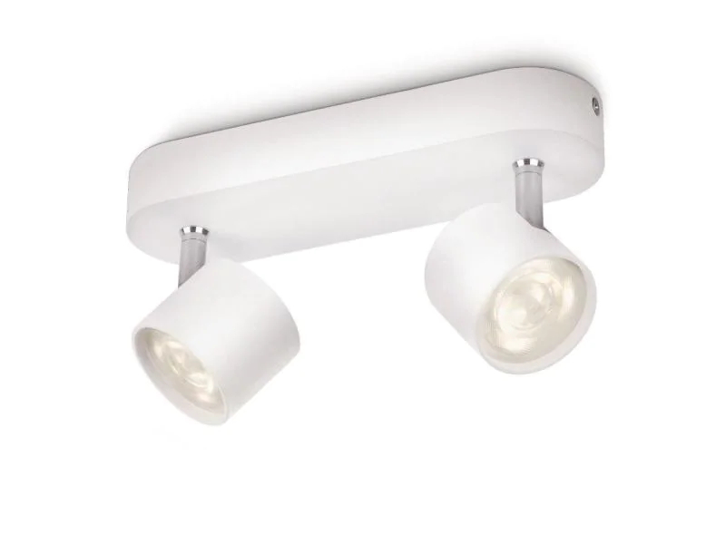 Philips MyLiving LED-Spot 56242/31/16 Weiss, LED, Leistung: 2x4W, schwenkbarer Kopf, 15000h,