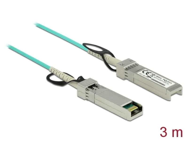 Delock Direct Attach Kabel SFP+/SFP+ 3 m, Kabeltyp: Aktiv, Steckertyp Seite A: SFP+, Steckertyp Seite B: SFP+, Länge: 3 m