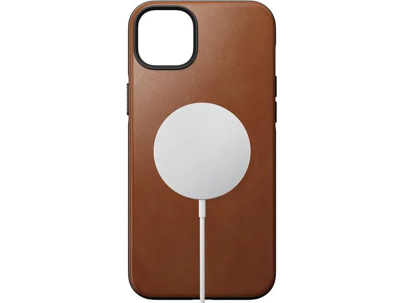 Nomad Back Cover Modern Leather iPhone 14 Plus Hellbraun