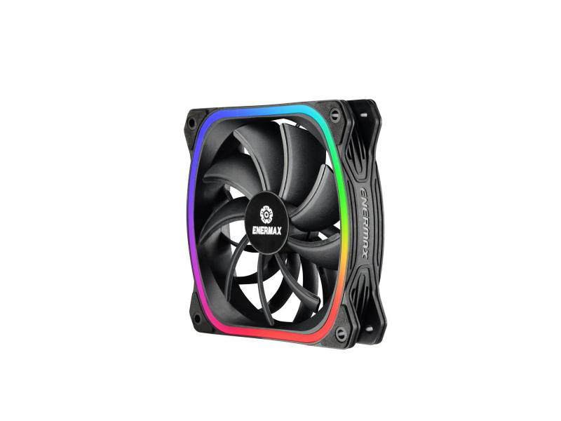 Enermax Gehäuselüfter SquA RGB Single, Beleuchtung, Lüfterdimension: 120 mm, Schnittstellen: 4-Pin (PWM), Betriebsspannung: 12 V