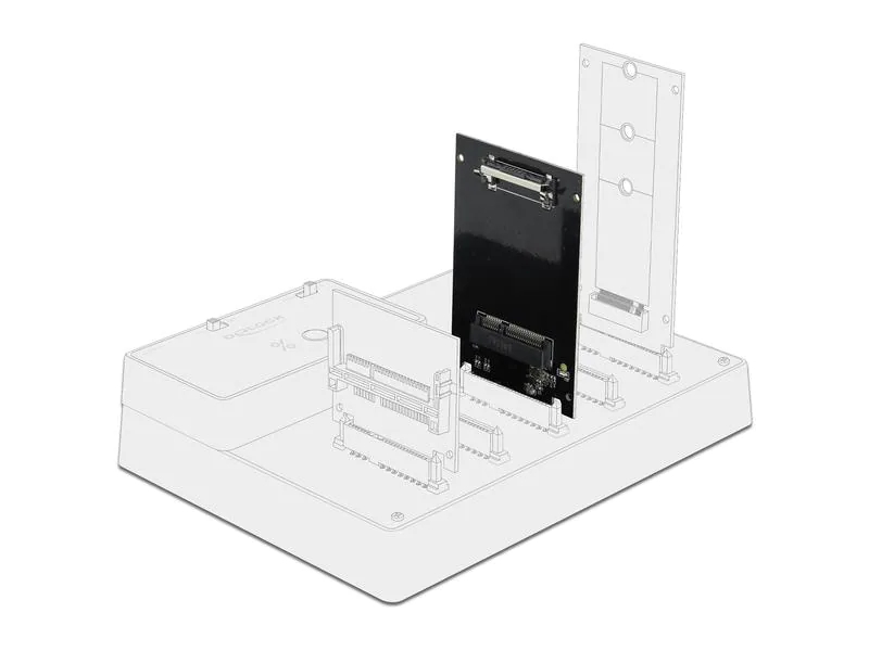 Delock Adapter SATA -mSATA 2 cm, Datenanschluss Seite A: SATA mit Strom, Datenanschluss Seite B: mSATA, Anzahl Ausgänge: 1 ×, Winkelstecker: Nein, Kabellänge: 2 cm