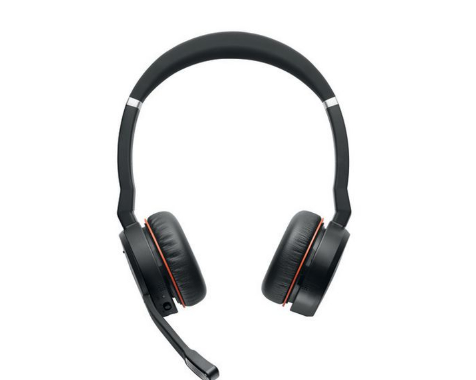 Jabra Evolve 75 MS Duo inkl. Link 370/ (Überkopfbügel)/ Active Noice Cancelation, USB Anschluss via Dongle, mit Mute-Taste, Rufannahme- und Beendigungstaste+ Lautstärke-Regler, Bluetooth, Busylight integr., bis zu 15 Std. Gesprächszeit, Zertifiziert f