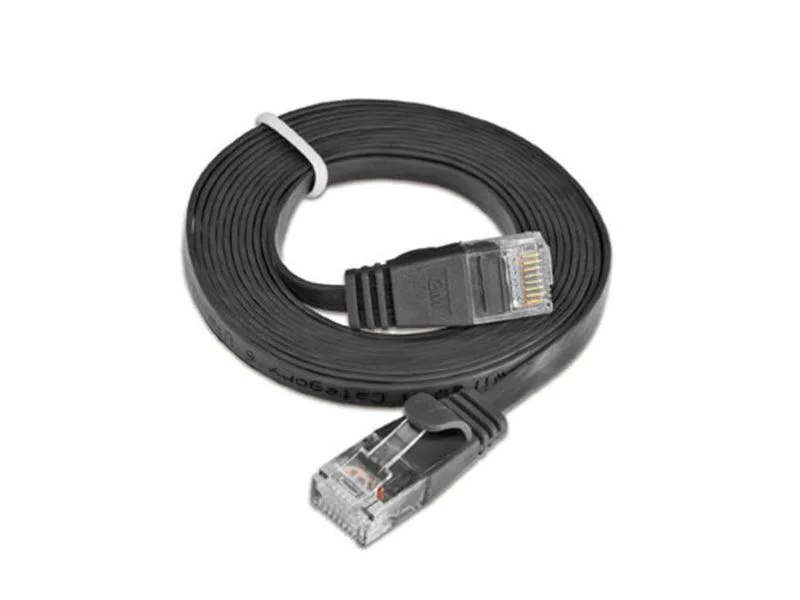 Wirewin Slimpatchkabel Cat 6, UTP, 1.5 m, Schwarz, Farbe: Schwarz, Form: Flach, Zusatzfunktionen: Mit Klinkenschutz, Längenaufdruck auf Stecker, Länge: 1.5 m, Anschlüsse LAN: RJ45 - RJ45, Produkttyp: Slimpatchkabel