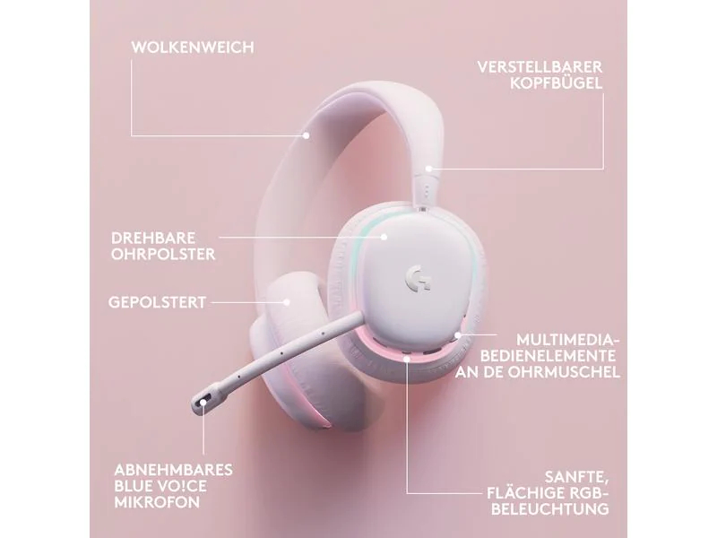 Logitech Headset G735 Weiss