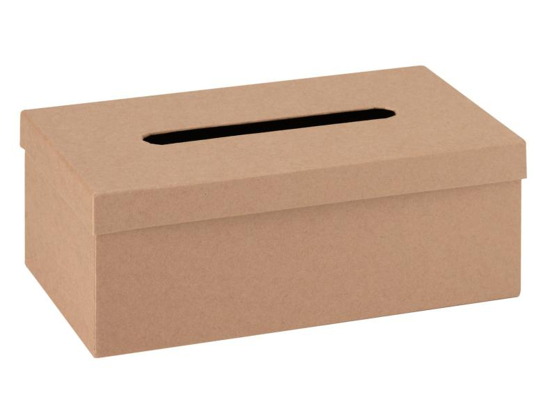 Glorex Papp-Schachtel Kosmetiktücherbox, Verpackungseinheit: 1 Stück, Form: Eckig, Papp-Art: Papp-Schachtel