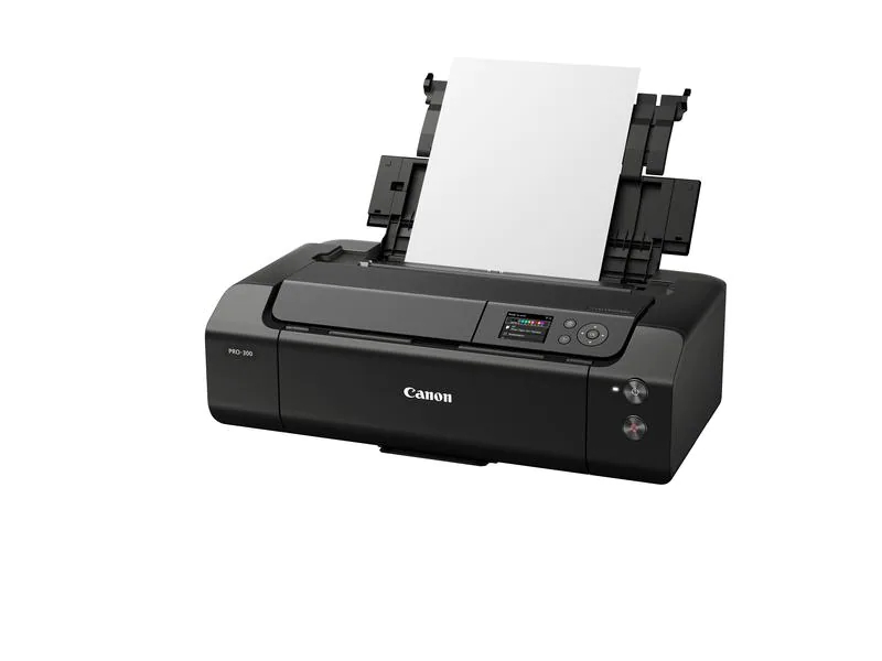 Canon Fotodrucker ImagePROGRAF PRO-300, Druckertyp: Farbig, Drucktechnik: Tintenstrahl, Total Fassungsvermögen Papierzuführungen: 50 Seiten, Mobildruck: Ja, Anzahl Papierzuführungen (maximal): 1, Druckgeschwindigkeit (farbig): 0.25 ppm