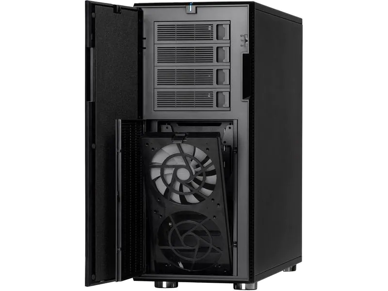 Fractal Design PC-Gehäuse Define XL R2 Schwarz, Unterstützte Mainboards: E-ATX, XL-ATX, ATX, ITX, Micro-ATX, Gehäuse Bauart: Tower, Detailfarbe: Schwarz, Anzahl Lüfterplätze: 7, Sichtfenster: Nein, Netzteil vorinstalliert: Nein