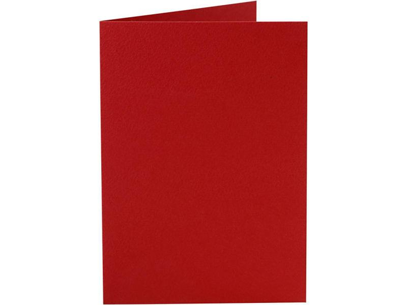 Creativ Company Blankokarte 10.5 x 15 cm ohne Couvert, Rot, Papierformat: 10,5 x 15 cm, Motiv: Ohne Motiv, Verpackungseinheit: 10 Stück, Farbe: Rot, Inkl. Couvert: Nein