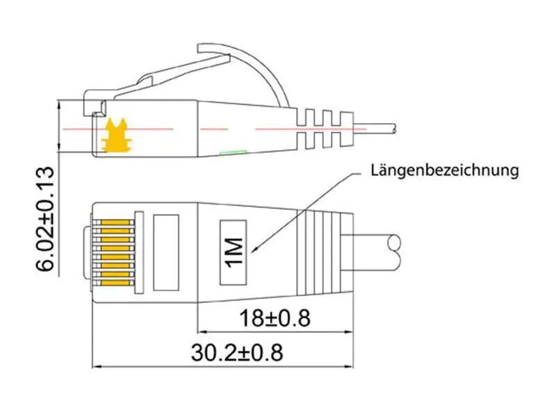 SLIM Slimpatchkabel Cat 6, UTP, 0.1 m, Orange