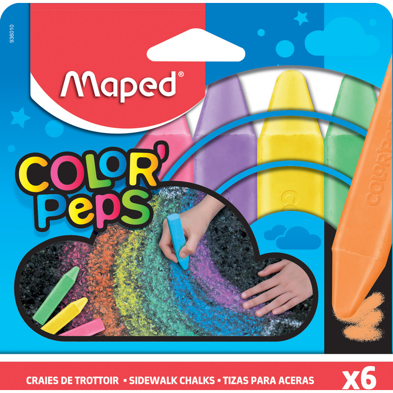 Maped Straßenmalkreide COLOR'PEPS, 6er Kartonetui