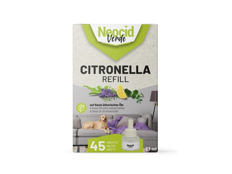 Neocid Expert Mückenstecker Verde Citronella Refill-Flasche, 1 Stück, Für Schädling: Mücken, Anwendungsbereich: Outdoor, Indoor, Produkttyp: Mückenabwehr