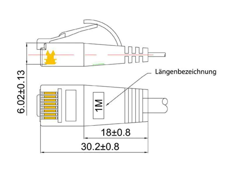 Wirewin Slimpatchkabel Cat 6, UTP, 0.25 m, Orange, Farbe: Orange, Form: Flach, Zusatzfunktionen: Mit Klinkenschutz, Längenaufdruck auf Stecker, Länge: 0.25 m, Anschlüsse LAN: RJ45 - RJ45, Produkttyp: Slimpatchkabel