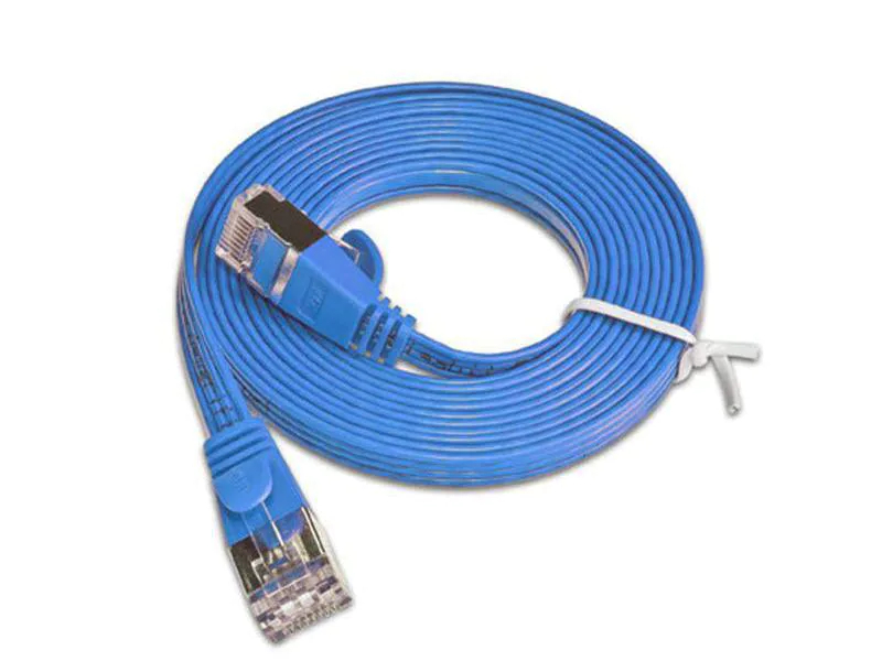 Wirewin Slimpatchkabel Cat 6, STP, 0.5 m, Blau, Farbe: Blau, Form: Flach, Zusatzfunktionen: Mit Klinkenschutz, Längenaufdruck auf Stecker, Länge: 0.5 m, Anschlüsse LAN: RJ45 - RJ45, Produkttyp: Slimpatchkabel