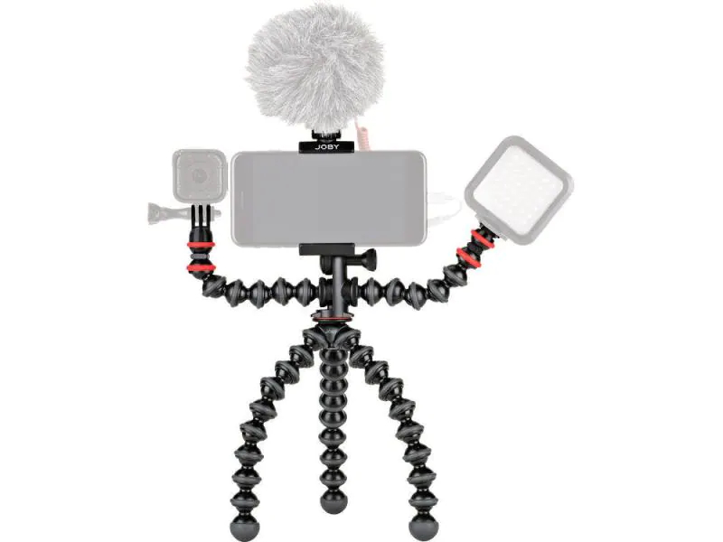 Joby Stativ GorillaPod Mobile Rig, Eigenschaften: Videostativ, Material: Plastik; Aluminium, Stativ-Bauart: Dreibeinstativ, Stativgewinde: 1/4", Stativ-Ausstattung: Foto-Videokopf, Länge ausgefahren: 33 mm, Gewicht: 362 g, Belastbarkeit: 0.6 kg