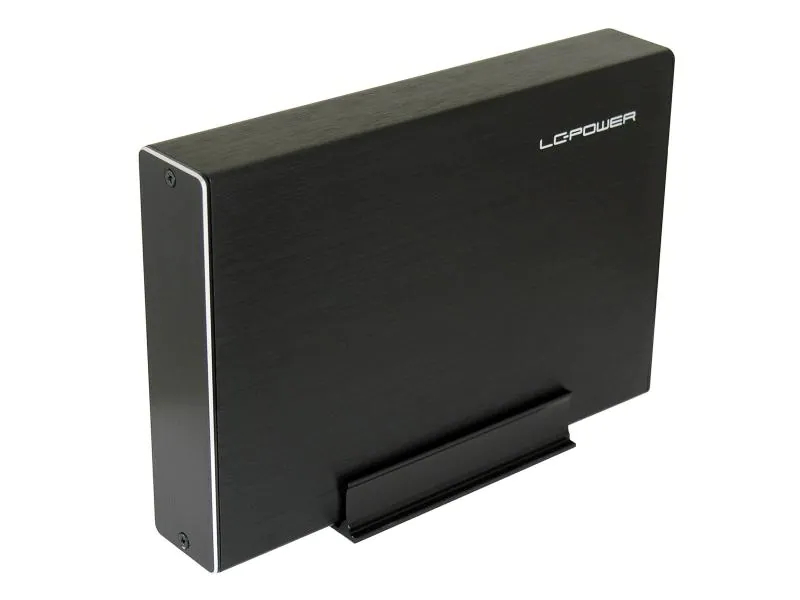 LC-Power Externes Gehäuse LC-35U3-Becrux-C1 3,5", Widerstandsfähigkeit: Keine, Anzahl Laufwerkschächte: 1 ×, Stromversorgung: USB, Farbe: Schwarz, Schnittstellen: USB 3.1, Material: Aluminium, Speicherschnittstelle: SATA, Laufwerk Formfaktor: 3,5"