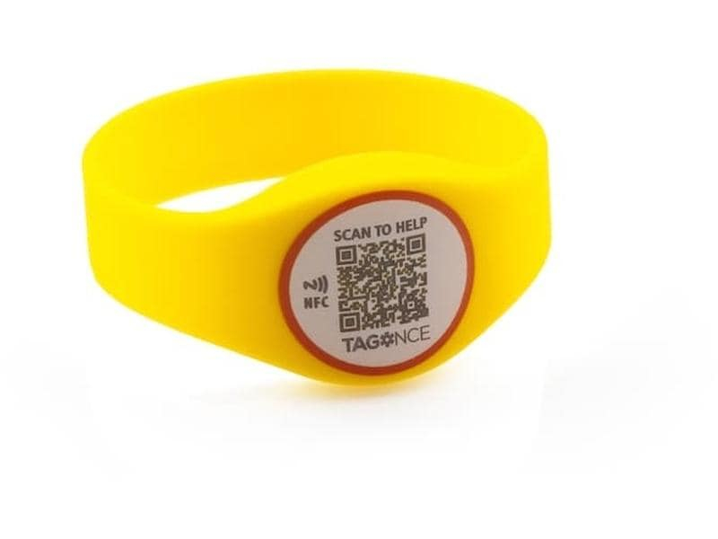 thnxtags thnx tag SOS Armband Gelb, Verbindungsmöglichkeiten: Keine, Verbindungsreichweite Max.: 0 m, System-Kompatibilität: Thnx Tags App