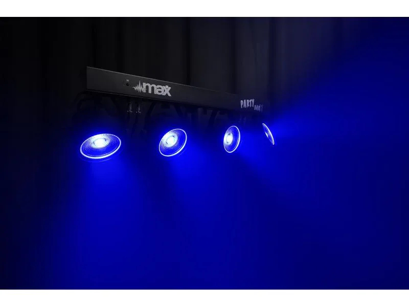 MAX PAR-Bar PartyBar 11, Typ: PAR Bar, Leuchtmittel: LED, Ausstattung: Inkl. Fernbedienung, DMX-fähig, Inkl. Stativ