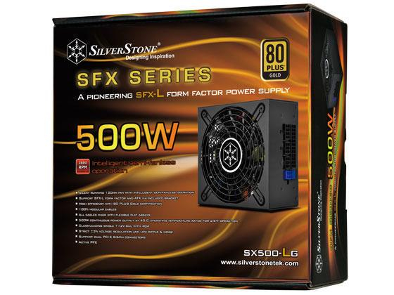 SilverStone Netzteil SX500-LG 500 W, Kühlungstyp: Aktiv, 80 PLUS Zertifikat: 80 PLUS Gold, Netzteil Nennleistung: 500 W, Netzteil Kabelstrang: Voll-modular, Netzteil Formfaktor: SFX