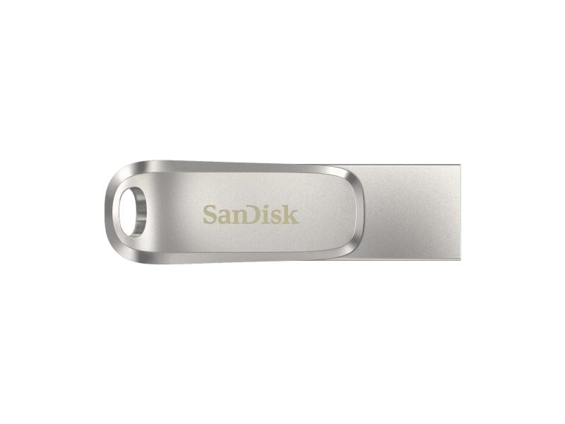 SanDisk USB-Stick Ultra Dual Luxe USB Type-C, 1 TB, Lesen: 150 MB/s, Metall, OTG, Grau