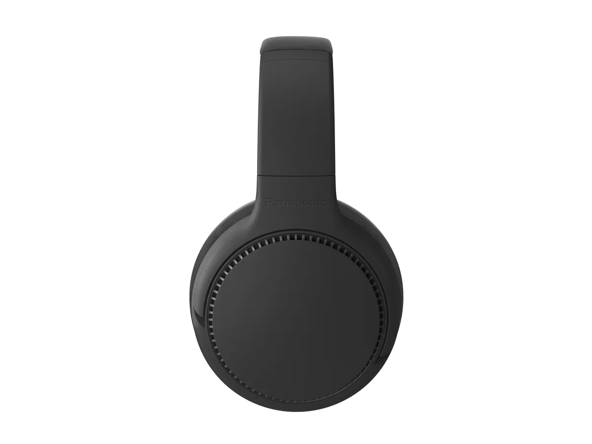 Panasonic Wireless Over-Ear-Kopfhörer RB-M500BE Schwarz, Farbe: Schwarz, Kopfhörer Ausstattung: Anruf-Management, Sprachsteuerung, Verbindungsmöglichkeiten: Bluetooth, Kabelgebunden, Einsatzbereich: Lifestyle, Impedanz: 32 ?, Kopfhörer Trageform: Over