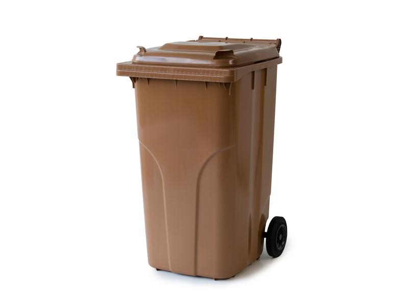 Verwo Kunststoffcontainer mit Deckel 240 l, Braun, Anzahl Behälter: 1, Detailfarbe: Braun, Form: Rechteck, Material: Kunststoff, Fassungsvermögen: 240 l