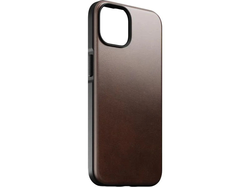 Nomad Back Cover Modern Leather Horween iPhone 14 Braun