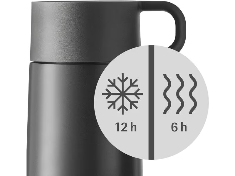 WMF Thermobecher Impulse Travel Mug 300 ml, Anthrazit, Material: Edelstahl 18/10, Griffe: Ja, Fassungsvermögen: 300 ml, Detailfarbe: Anthrazit