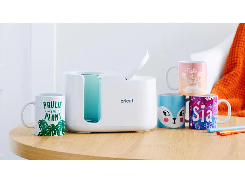 Cricut Transferpresse Mug Press Tassenpresse Bundle Sublimation, Material: Kunststoff, Detailfarbe: Weiss, Heizplattengrösse: 15.2 x 17.8 cm