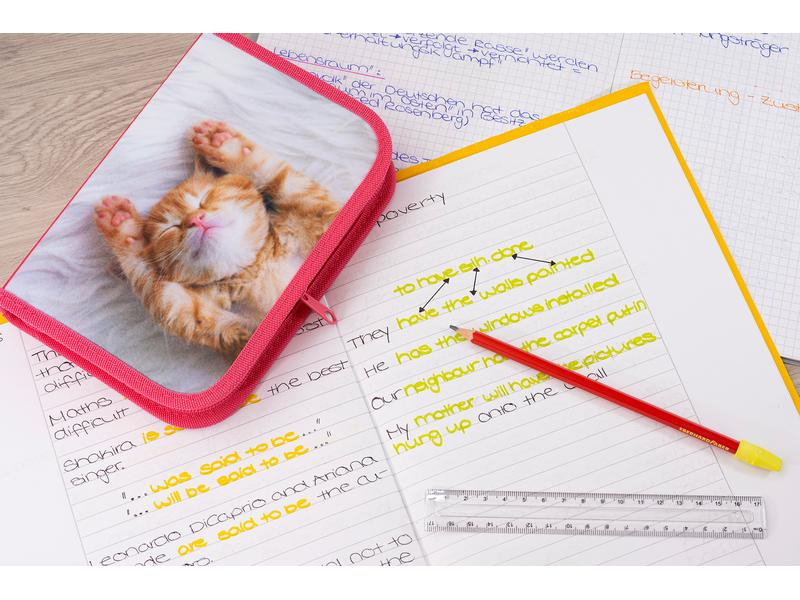 Eberhard Faber Etui Katze 42-teilig, Pink