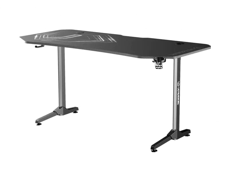 Ultradesk Gaming Tisch Frag XXL Schwarz, Beleuchtung: Nein, Höhenverstellbar: Nein, Detailfarbe: Schwarz, Material: Stahl