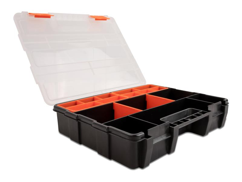 Delock Sortimentskasten Orange / Schwarz 21 Fächer, Produkttyp: Sortimentskasten, Anzahl Fächer: 21 ×