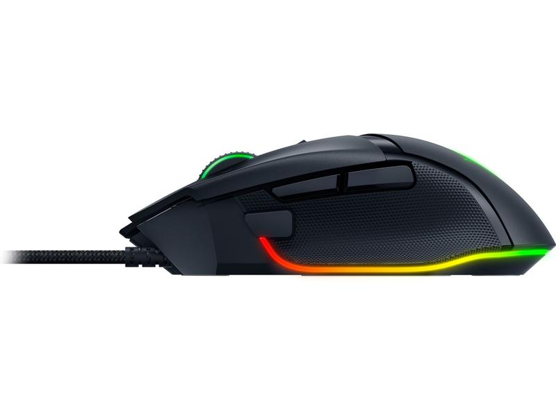 Razer Gaming-Maus Basilisk V3, Maus Features: RGB-Beleuchtung, Hyperschnelles Scrollen, Integrierter Speicher, Programmierbare DPI-Einstellung, Scrollrad, Tilt-Wheel, Seitliche Zusatztasten, Programmierbare Tasten, Umschaltbare DPI-Auflösung, Daumentaste