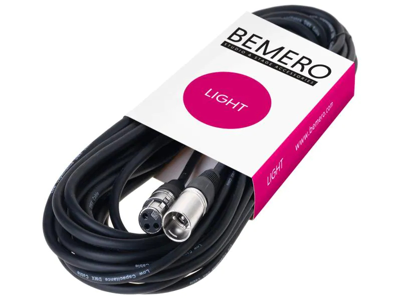 Bemero DMX-Kabel 3-Pol 20 m, Länge: 20 m, Steckertyp Seite B: XLR 3 Pole, female, Steckertyp Seite A: XLR 3 Pole, male