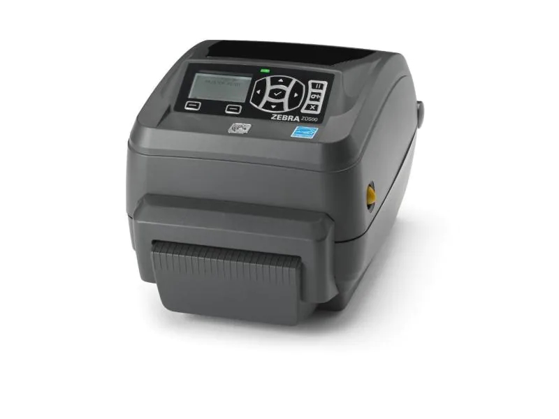 ZD500 DESKTOP PRINTER ZD500 Desktop Printer, 12 dots/mm (300 dpi), WLAN (802.11a/b/g/n) und Bluetooth v3.0 , Peel/ Serial, USB, Parallel und Ethernet, include Power Supply with UK and Euro power cord, USB cable  NMS