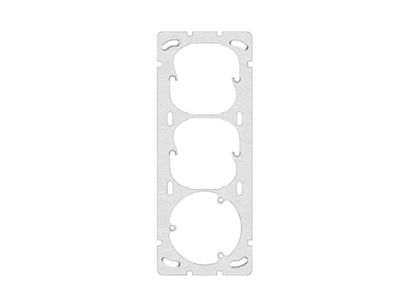 Feller EDIZIOdue Befestigungsplatte 3 x 1, Senkrecht, Anzahl Einheiten: 3, Serie: EDIZIOdue, Typ: Befestigungsplatte
