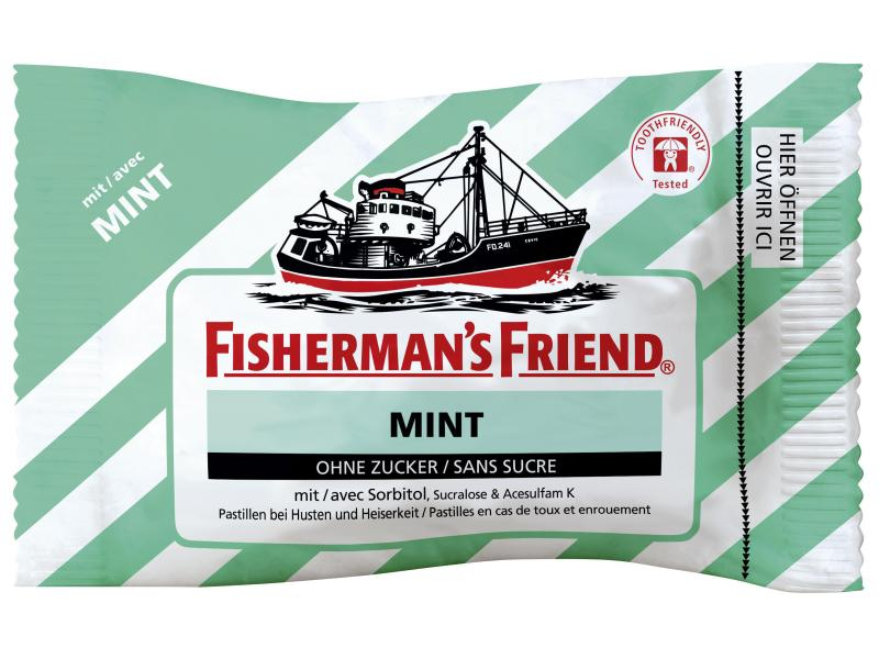 Fisherman's Bonbons Mint 25g, Produkttyp: Lutschbonbons, Ernährungsweise: Vegetarisch, Packungsgrösse: 25 g, Produktkategorie: Arzneimittel, Cannabinoide: Keine, Fairtrade: Nein