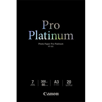 Canon Photo Paper Pro Platinum - Fotopapier - A3 (297 x 420 mm) - 300 g/m2 - 20 Blatt