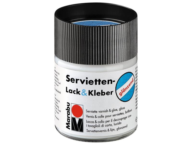 Marabu Servietten-Lack & Kleber glänzend, Volumen: 50 ml, Lack Art: Klarlack