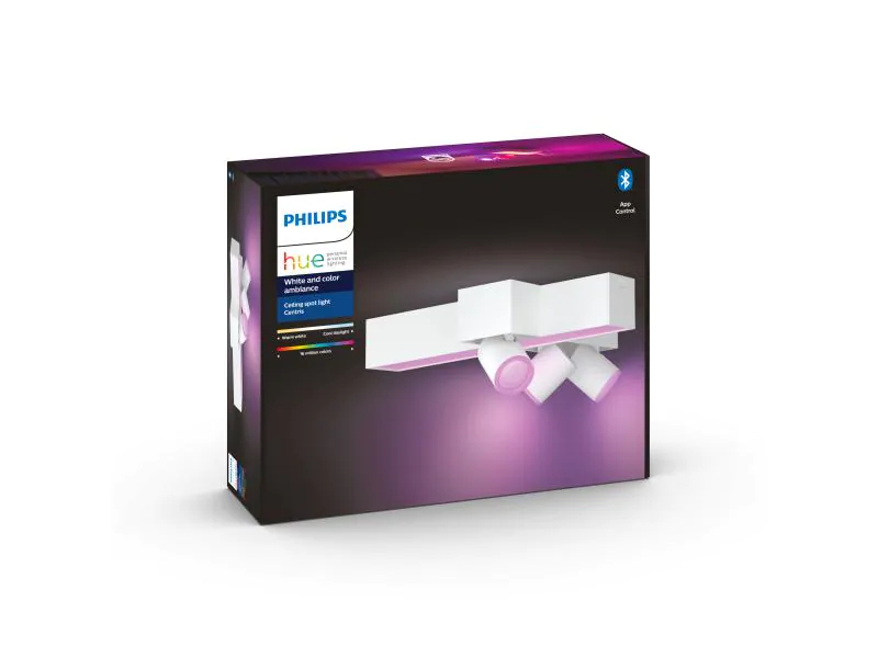 Philips Hue Deckenleuchte Centris M Weiss, Bluetooth, Lampensockel: LED fest verbaut, GU10, Farbtemperatur Kelvin: 2200 bis 6500 K, Aussenanwendung: Nein, Gesamtleistung: 30.2 W, Leuchten Kategorie: Deckenleuchte, Lichtfarbe: Warmweiss, Neutralweiss, Mehr