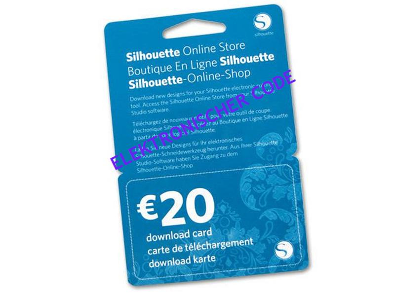 Silhouette Download-Karte 20 EUR elektronischer Code, Produkttyp: Guthabenkarte