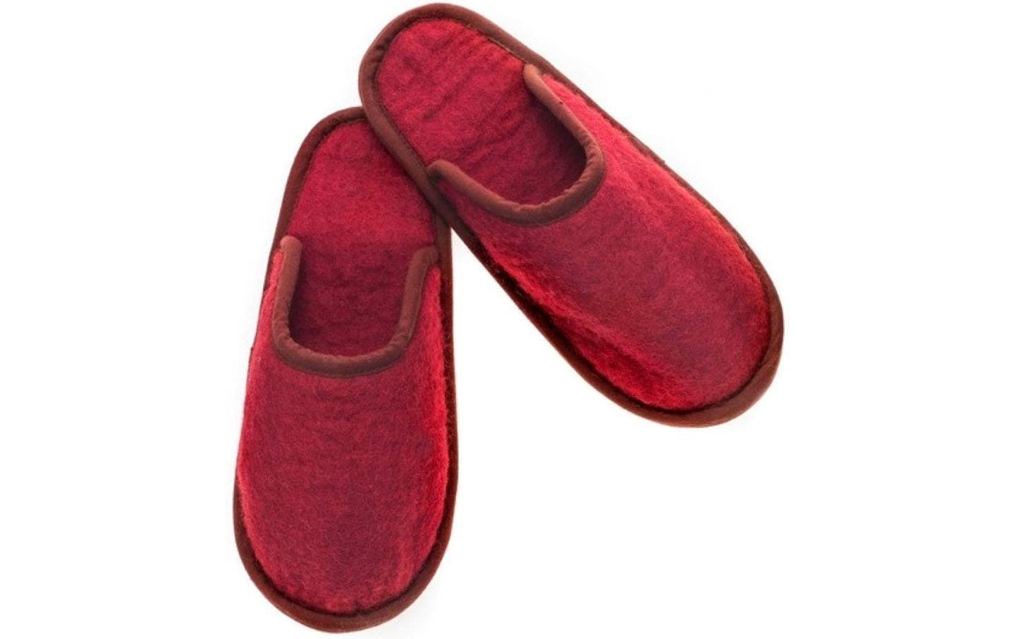 Glorex Filz-Pantoffeln Rot, Grösse M, Farbe: Rot, Filz Art: Filz