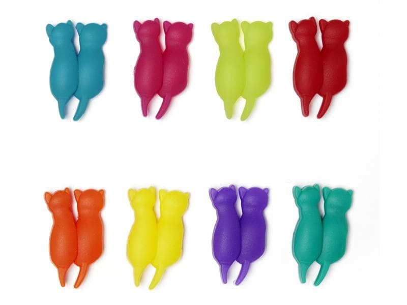 Kikkerland Glasmarkierer Katzen Mehrfarbig, Produkttyp: Glasmarkierer, Detailfarbe: Mehrfarbig, Material: Silikon, Set: Ja, Verpackungseinheit: 8 Stück