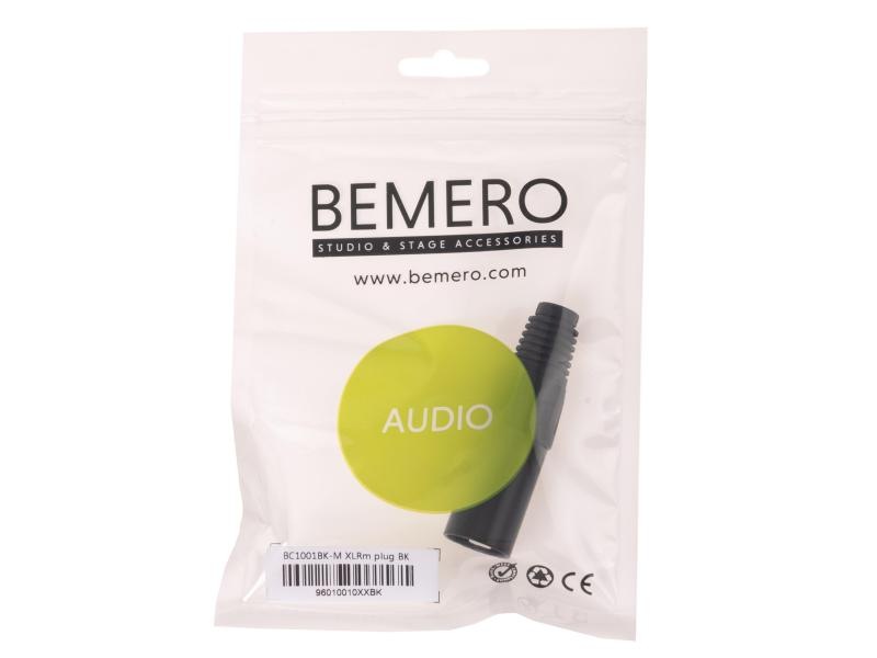 Bemero Stecker BC1001BK-M 3-Pol XLRm male Stecker Schwarz, Audio Steckertyp: XLR 3 Pole, male, Anwendungsbereich: Installation, Live/Bühne, Studio